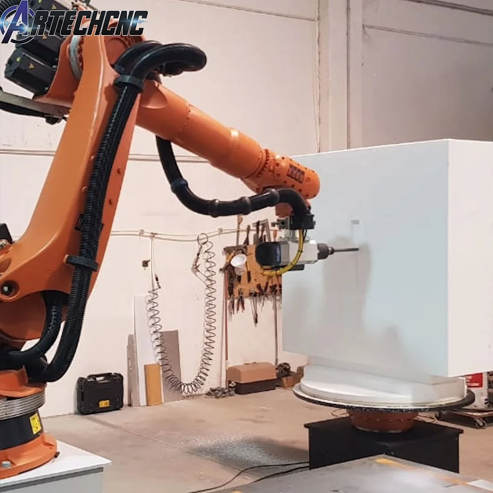Axis Robot Cnc Axis 8axis Robot Arm Cnc Router Machine Milled with Kuka  Robotic 7-axis Mill