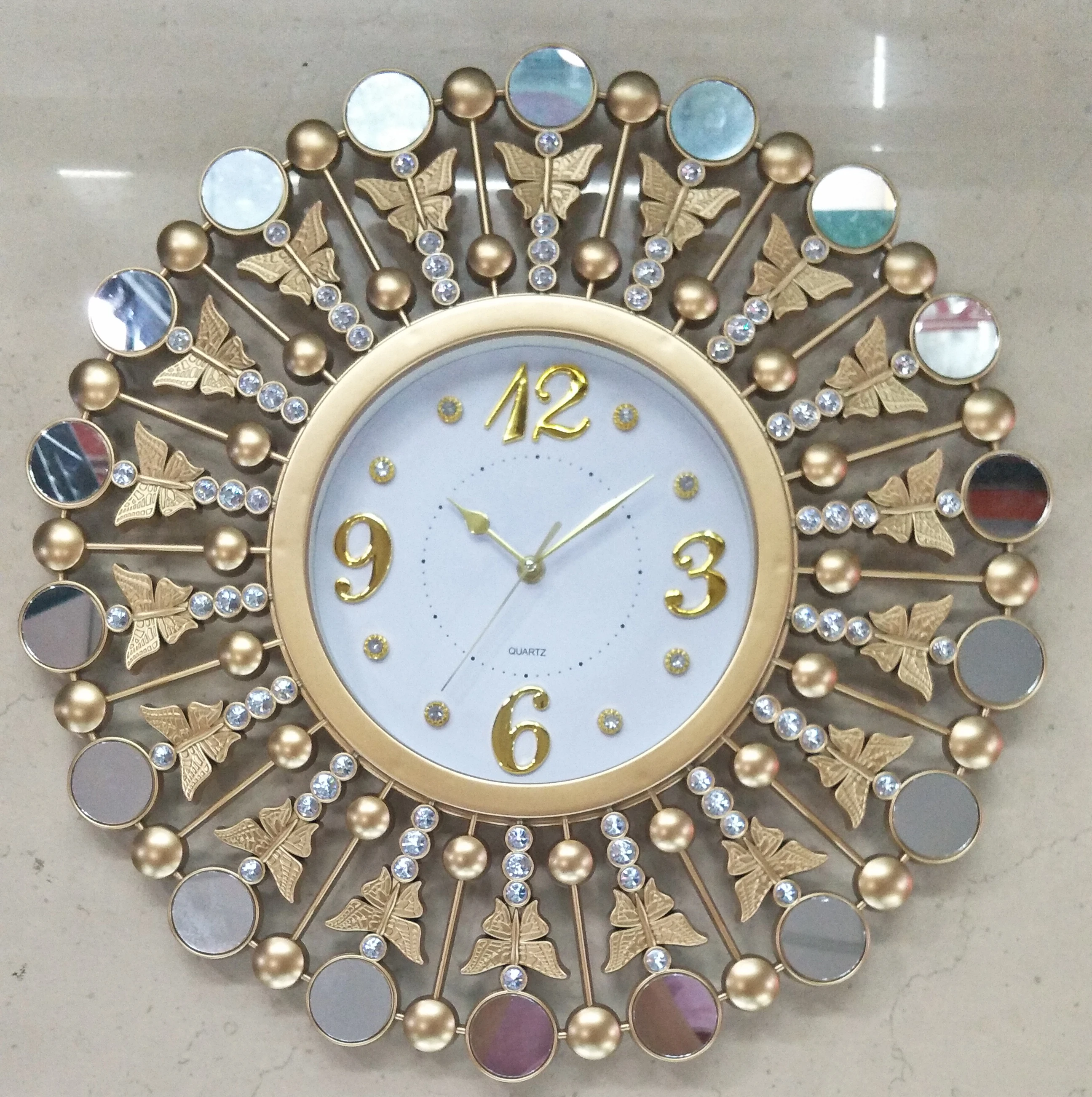 Mirror Wall Clock DIY Decorative Fashion Simple Creative And Beautiful
