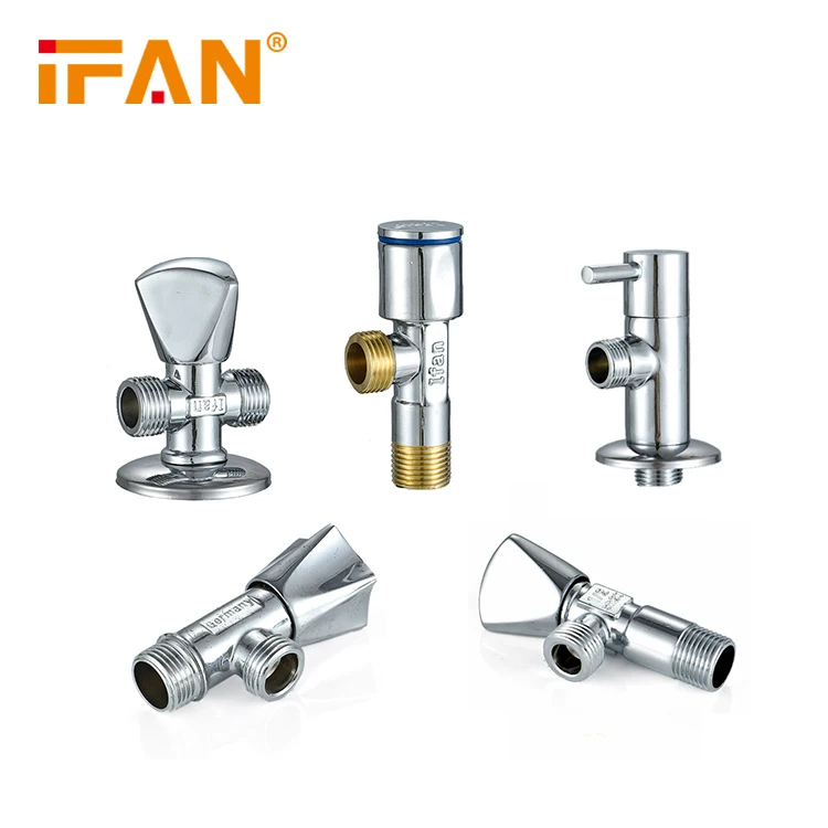 IFAN  1/2" X 1/2 Bathroom Toilet Faucet Brass Angle Stop Valve Copper Angle Valve 1/2 Water Sea