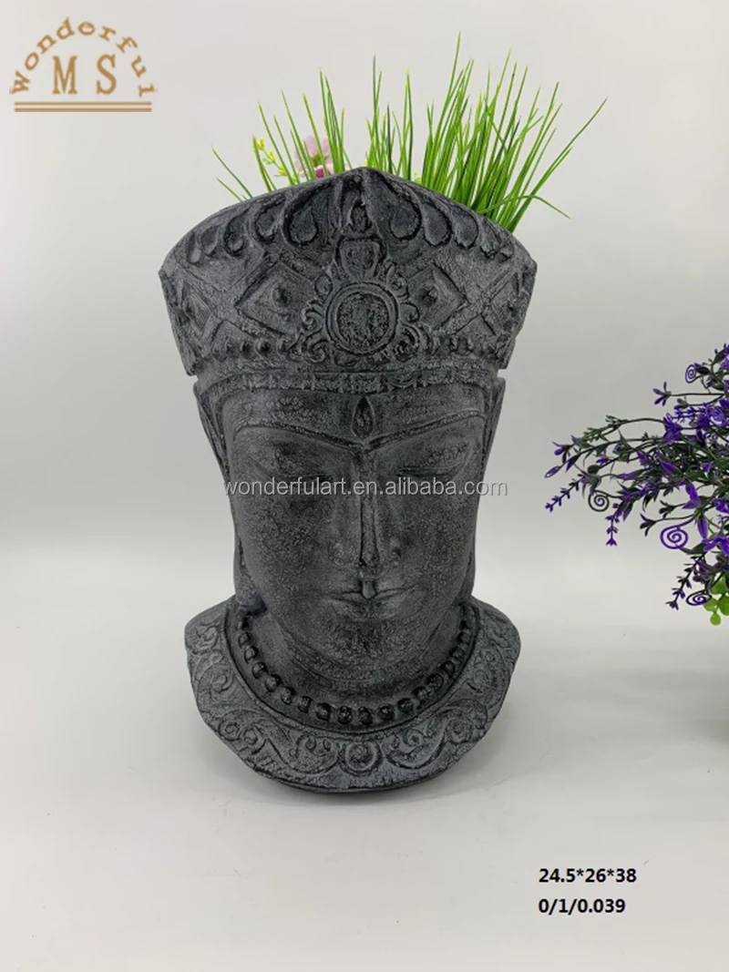 Creative Resin Buddha Flower Pot Decorative Zen Succulent Plant Pots Customized for Home Decor