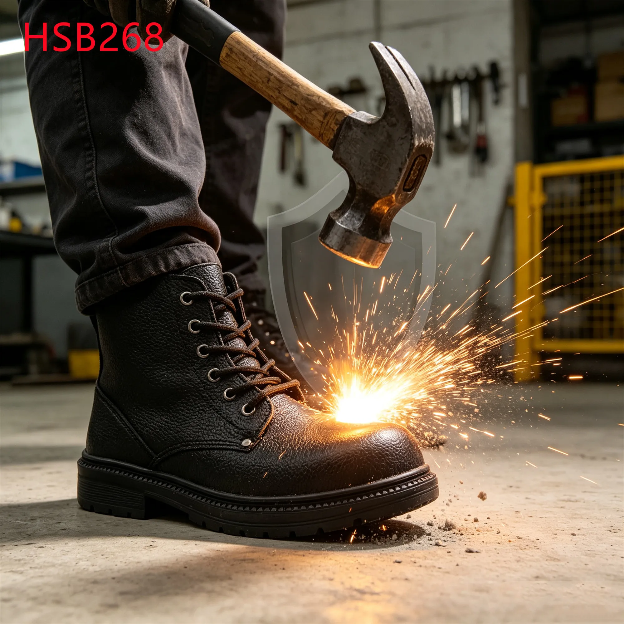 LXG,Port Operation Firm Stitching Sole Hua Singh Safety Shoes Kenya Like S3 Standard 5'' Work Boots with Leather Lining HSB268