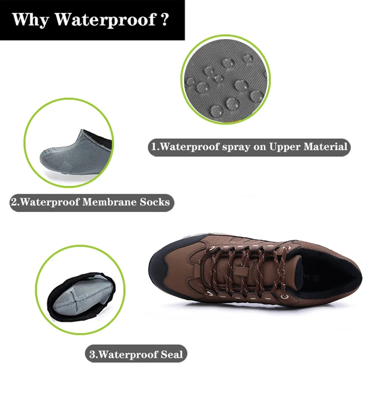 Мужские прогулочные Водонепроницаемые кожаные ботинки INSG, легкие дышащие походные треккинговые ботинки 8B20