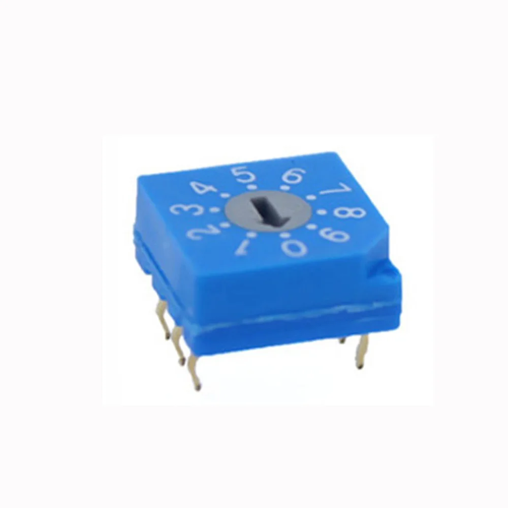 スルーホール端子 3+3ピン 10ポジション BCDコード ロータリーディップスイッチ