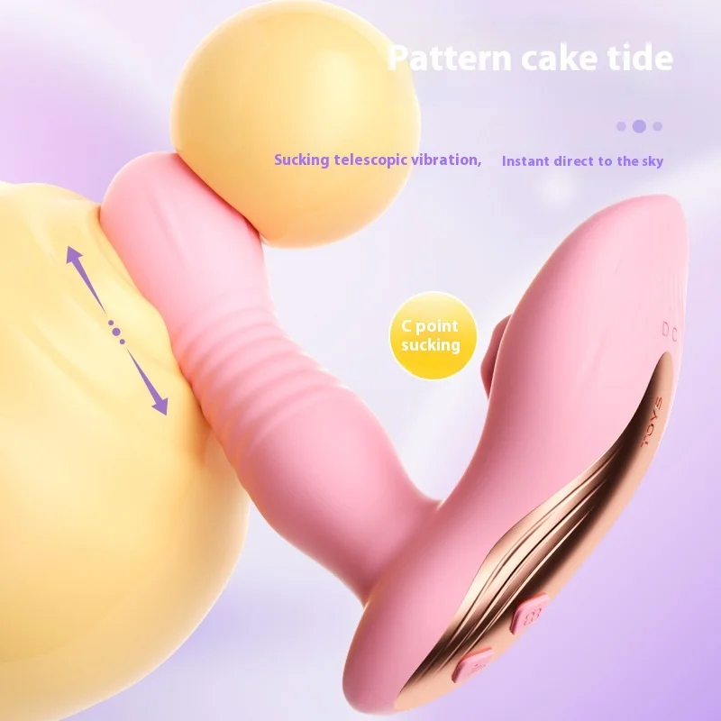Amoura clitoral and labia wearable vibrator with telescopic suction technology