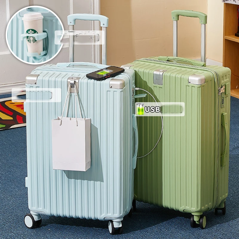 Koowo New Arrival Vintage Multifunctional Abs Pc Luggage Hardside