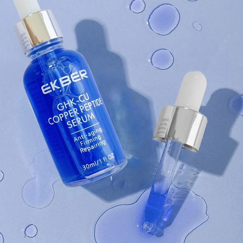 Wholesale Natural Organic Skin Care Blue Copper Peptide Anti-aging Serum  Ghk-Cu Copper Peptide Serum Private Label
