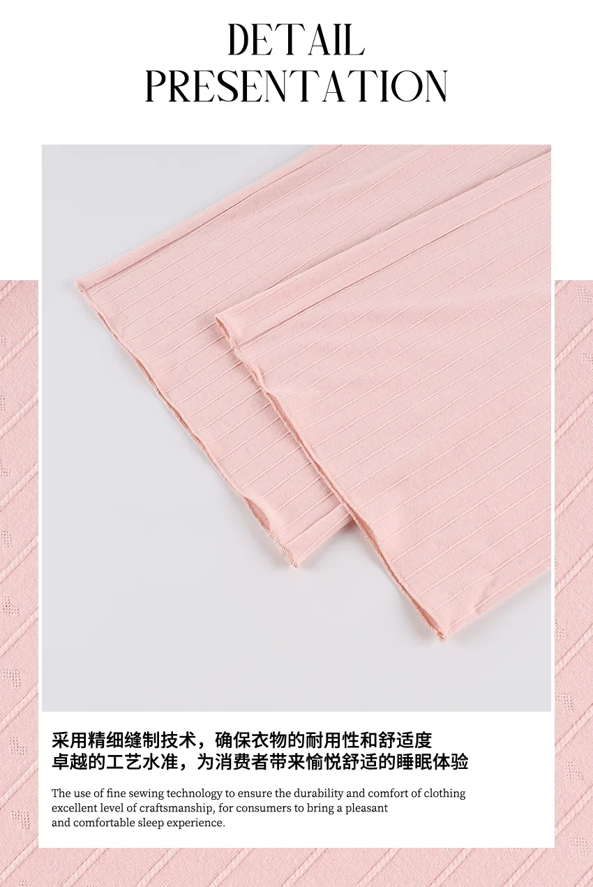 Women Bow Pajama Set V Neck Long Sleeve Sleepwear Soft Two Piece Lounge Outfit for Autumn Winter and Christmas — detail
