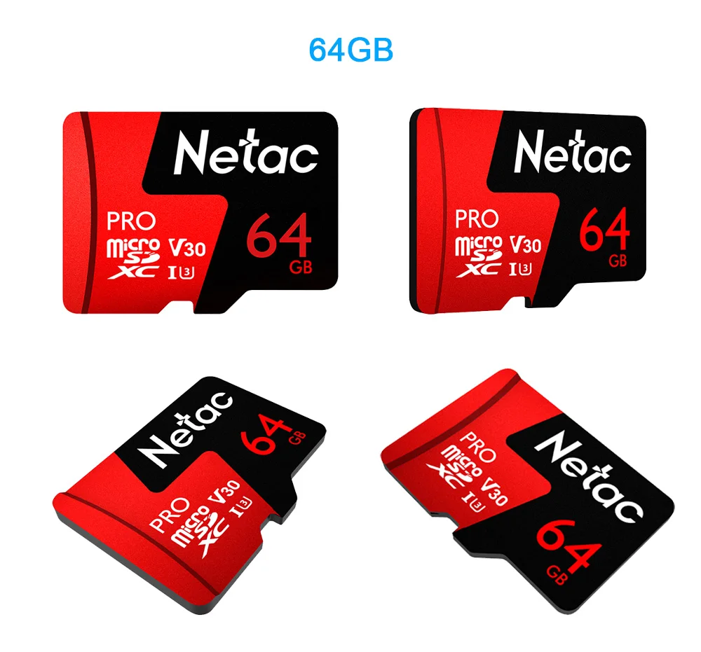 Original Netac P500 Pro 64GB 128GB TF Card U3 V30 Computer Video Card Up to 100MB/s Micro SD Memory Card - ANKUX.COM