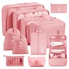 [set de aseo y maquillaje de once piezas] rosa