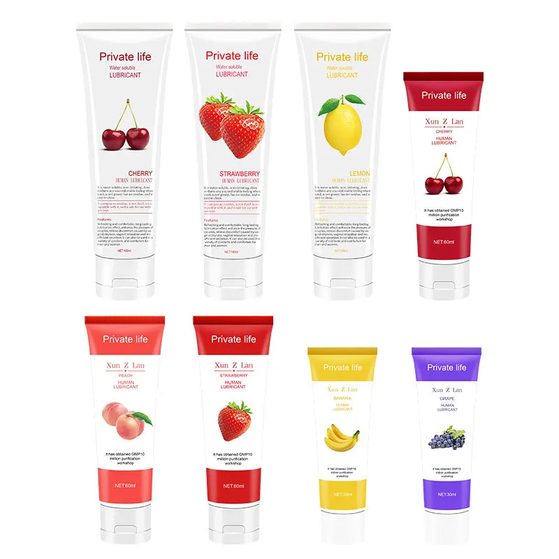 60ml Customized Sex gel for women fruity sexual liquid glide lubricant sex lube oil OEM