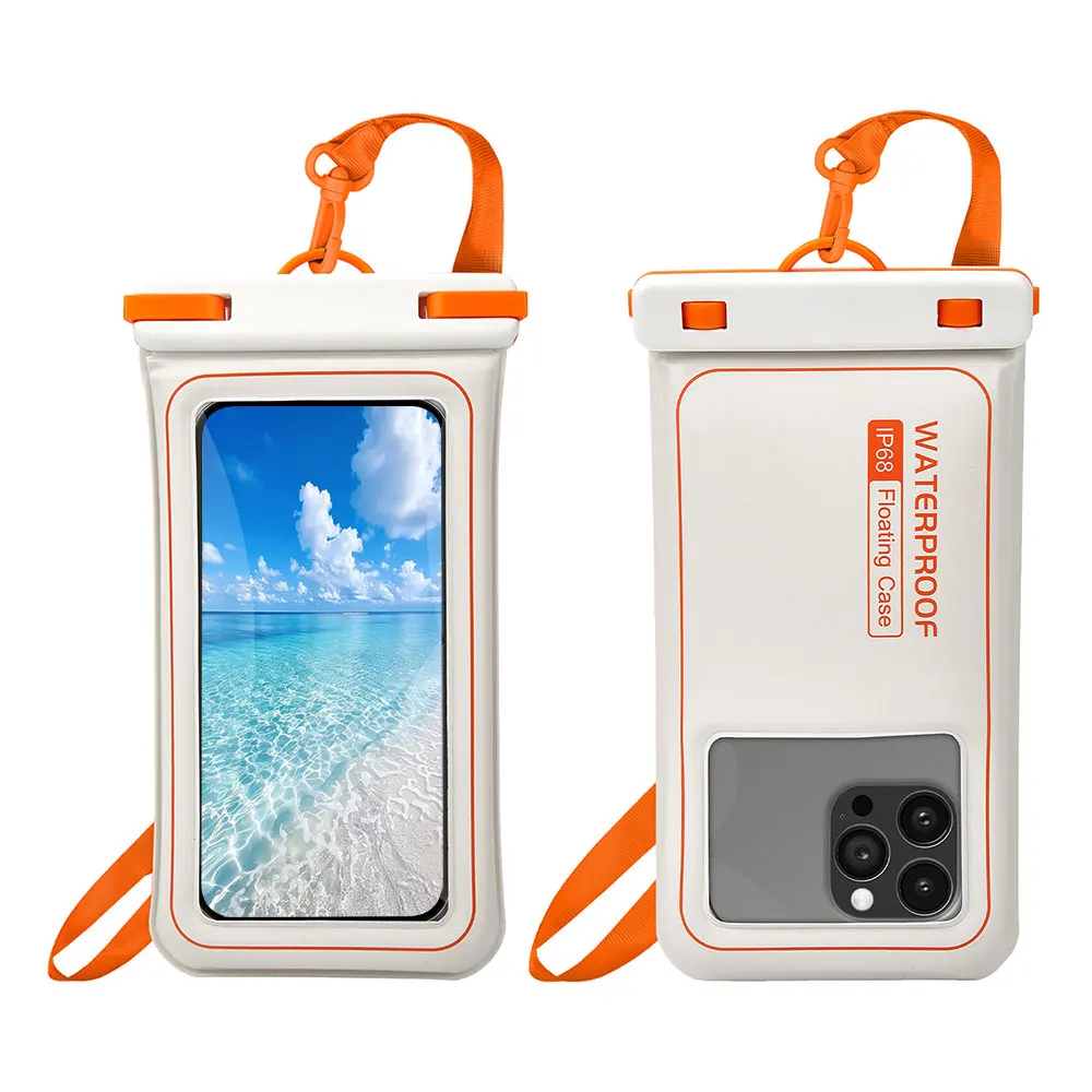 Laudtec Water Proof Phone Pouch Ipx8 Floating Universal Bag Diving Protective Cover Customized Logo Case for Swimming Sjk1070