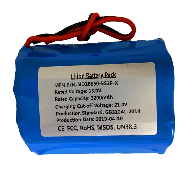 LiTech Power 18V 3.5Ah 5s1p biult-in BesTech bms Lifepo4 battery pack for solar street lamp system