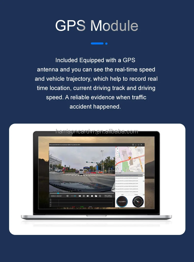 WiFi GPS NIght Vision loop records Dash cam