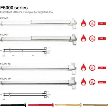 UL fire rated door panic rim panic PAINTED STEEL exit device emergency exit device panic push bar for commercial door