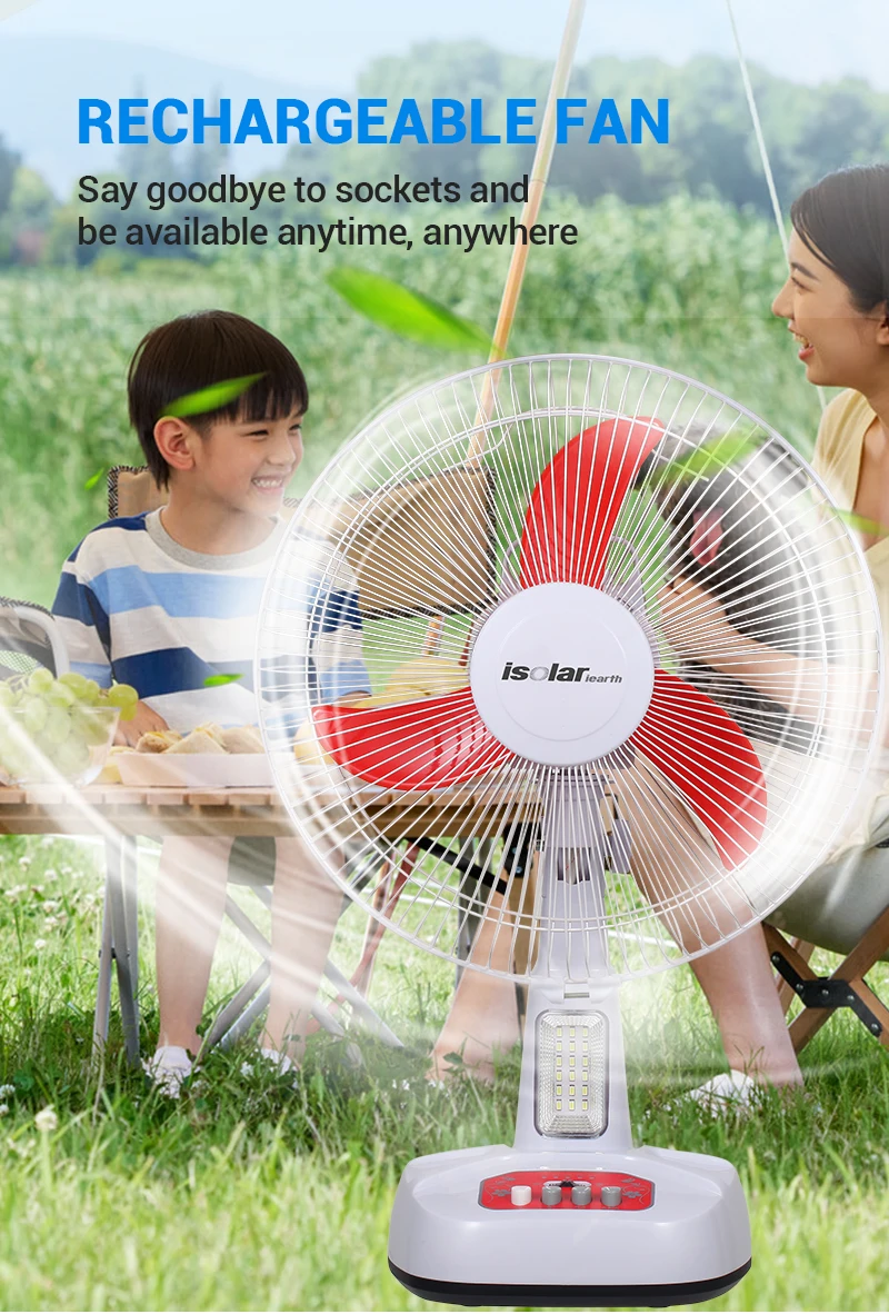 Trending Ac Dc Table Fan Solar Rechargeable Fans 3 Speed Home Fan Buy