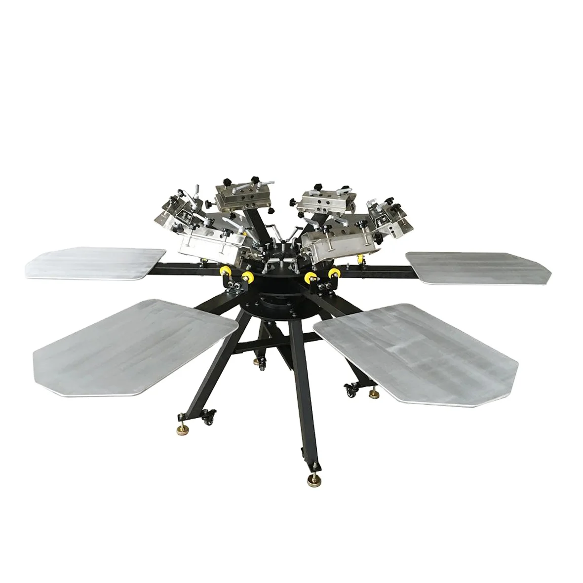 Doyan Printing Machine Print Maker Silk Screen Carousel 6 Color 6 Station Screen Printing T Shirt Machine