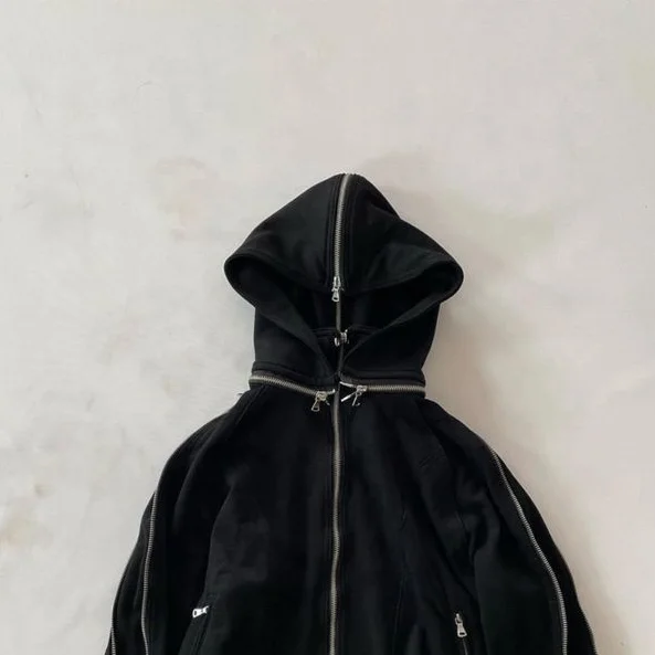 Salati Custom Designer Cropped Hoodie Washed Color Vintage Zipper Jont Design Unisex Zipper Mens Zip up Hoodies gallery 3