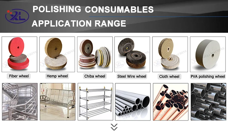 Xieli Machinery Simple Operation Polish the Outer Wall Mirror Stainless Steel Pipe Tube Polishing Machine