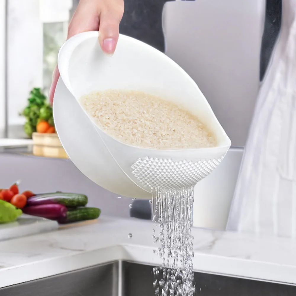 Factory Plastic Sieves And Strainers Rice Washing Bowl Strainer Drain 