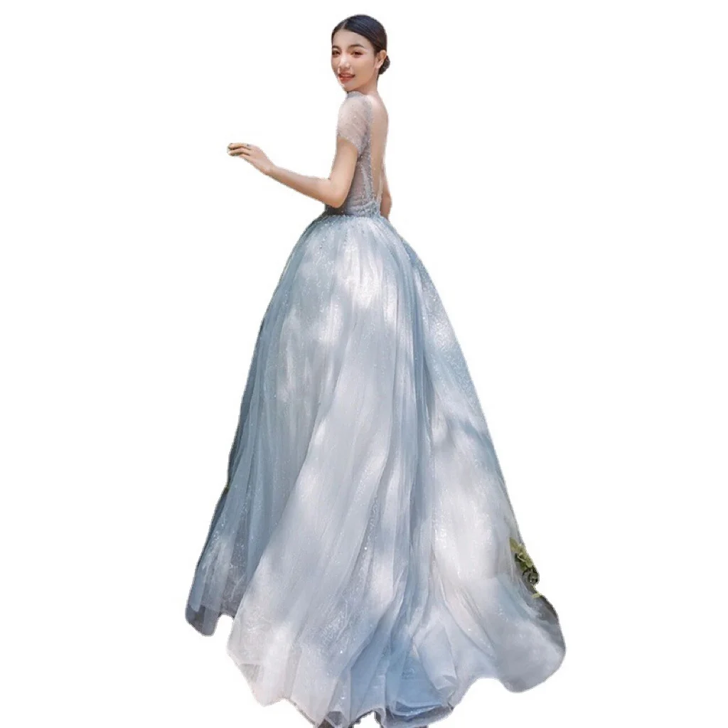 Коктейльные платья трапециевидного силуэта, коктейльные платья на молнии с блестками и круглым вырезом, очаровательные вечерние платья для свадьбы, новинка, 2022