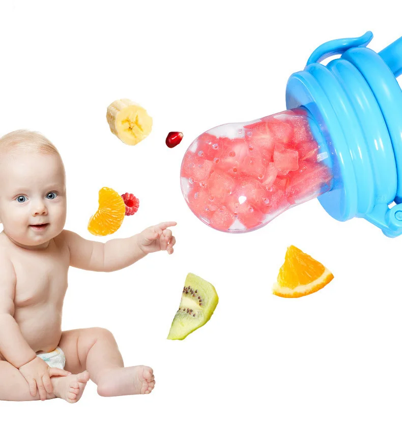 Tragbar Babynahrung Frucht Nippel Container Schnuller Sicherheit Weiches Silikon 