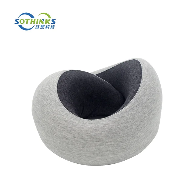 Ergonomic Design Relax Neck Adjustable Snail Shape Pillow Premium Compressible Memory Foam Headrest Perfect Travel Neck Roll