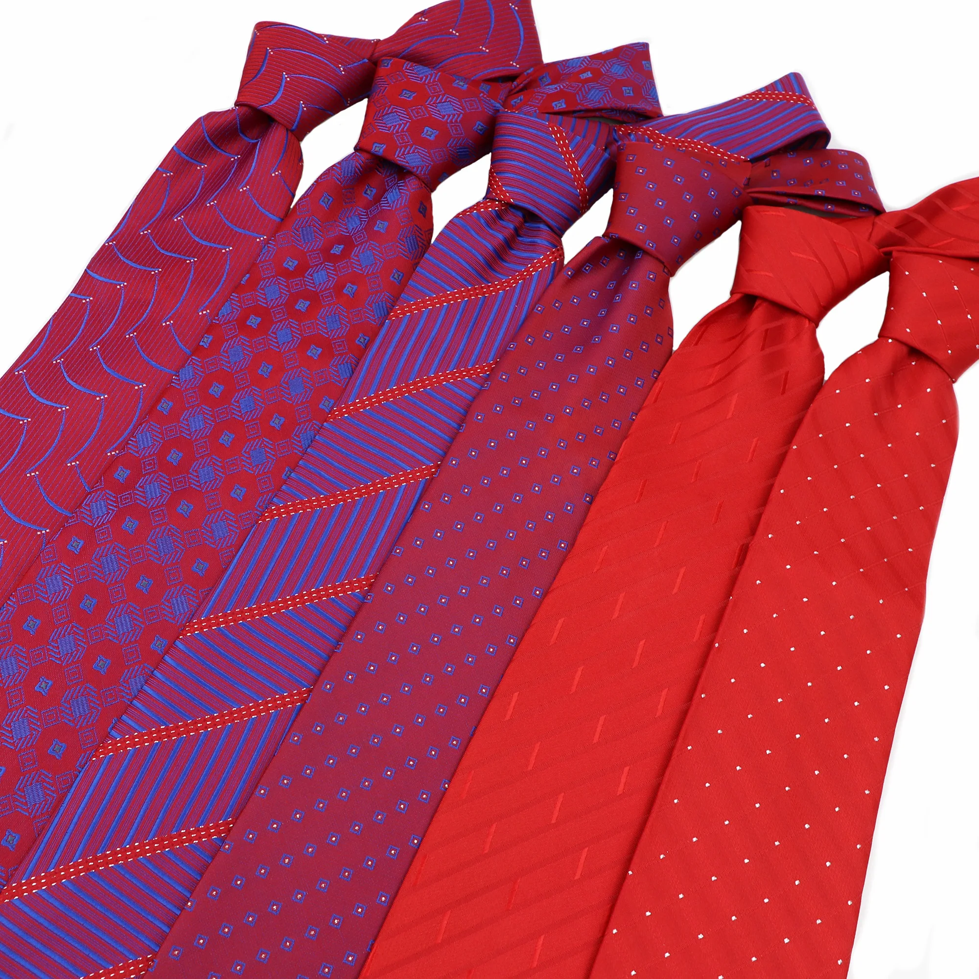 Hot Classic Striped Black Red JACQUARD WOVEN 100% Silk Men's Tie Necktie