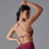 soutien-gorge rouge vin