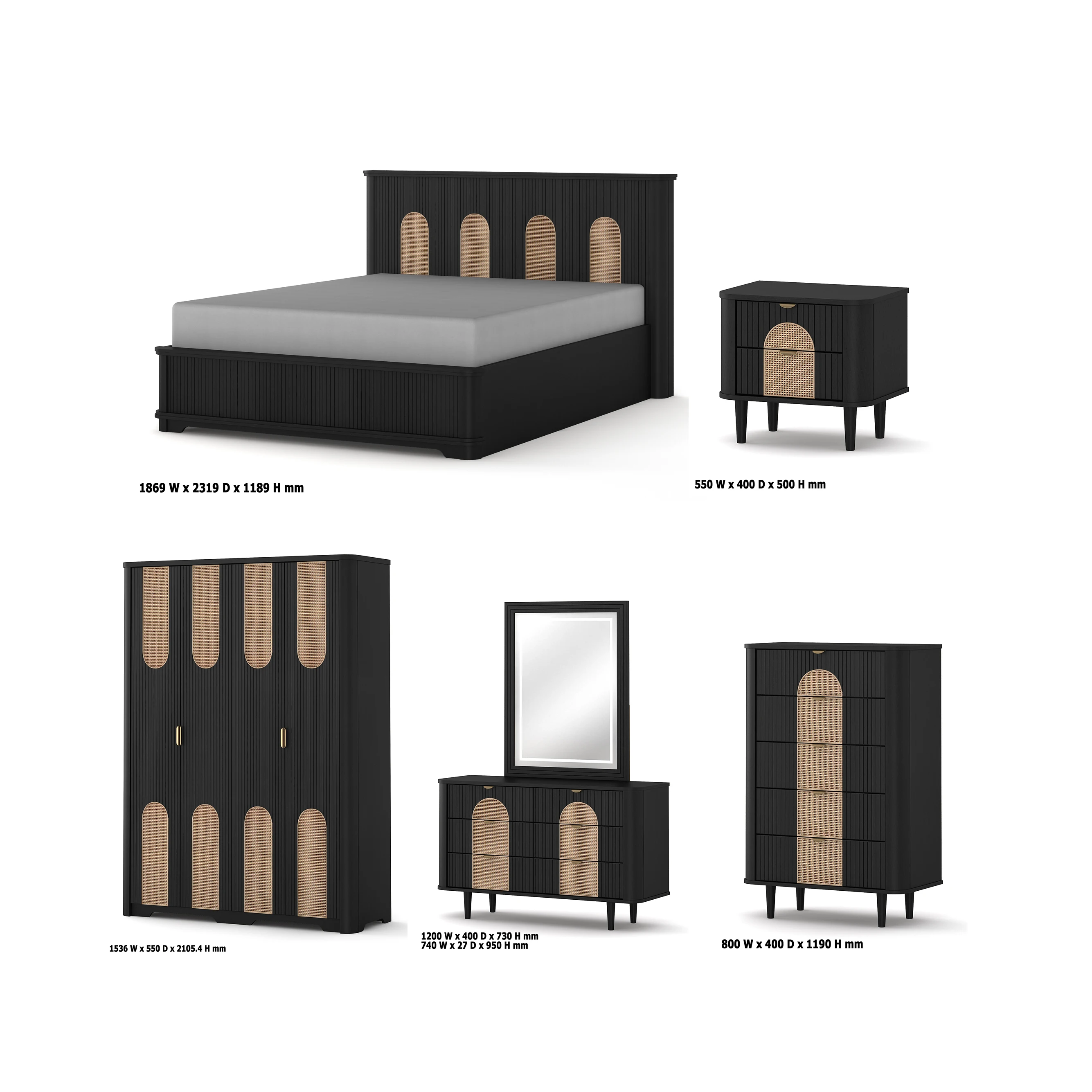 5 Piece Bedroom Set Bedroom Furniture Set With Wardrobe Chest