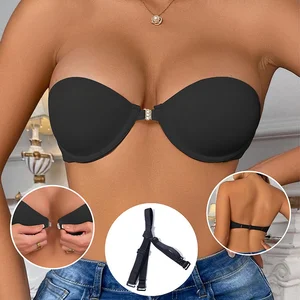 EU US Size Sexy Strapless Half Cup Bra for Women Small Breast Push-Up Front Button Wedding Dress Breathable Summer Soutien Bra