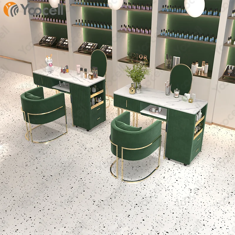 Yoocell Green Series New Arrival Spa Furniture Package Nail Salon