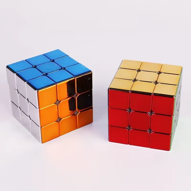 ホット販売3x3磁気スピードキューブステッカーレスメタリック