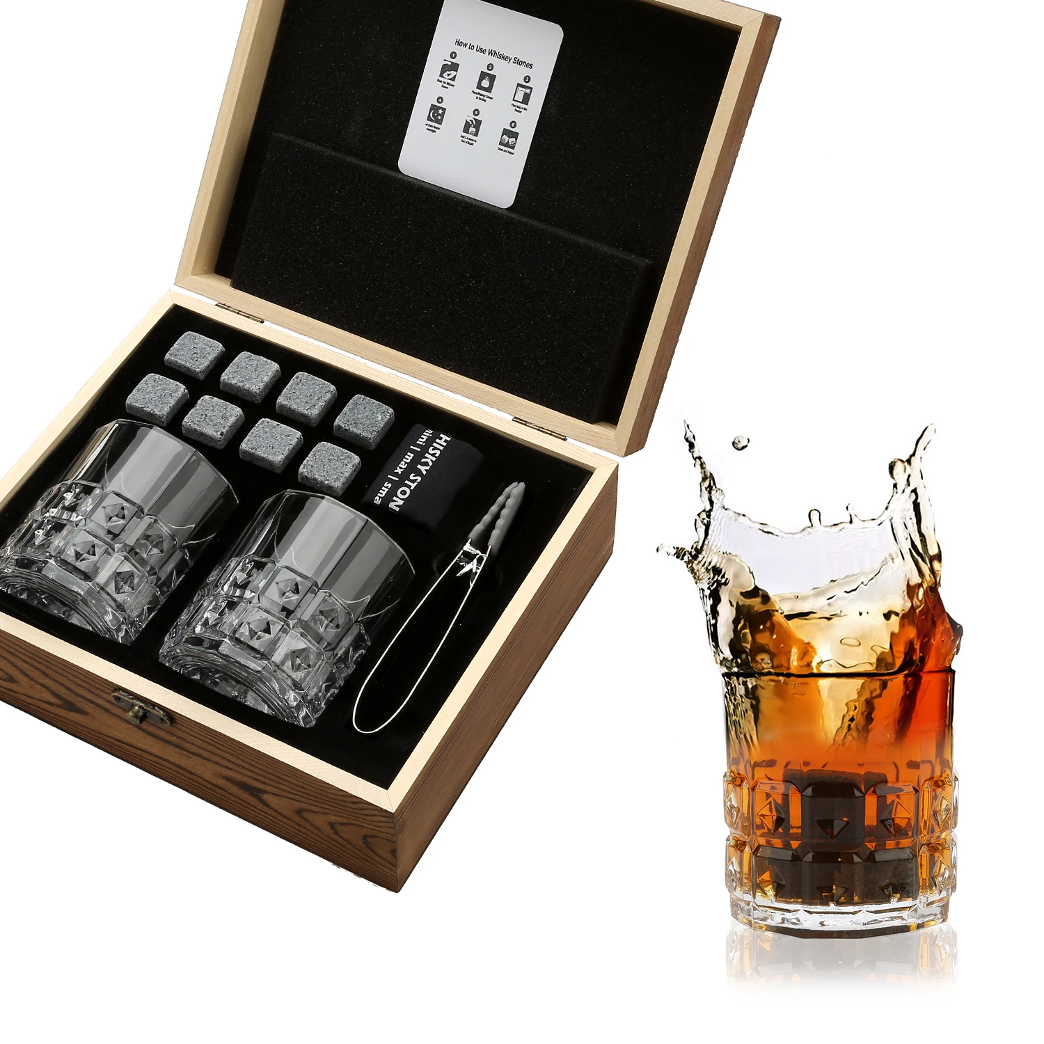 Hot Sale Selling Whiskey Stones And Glasses Gift Set Quality Old Fashioned  Whiskey Box Set - Buy Whiskey Stone And Glass Set Product On Alibaba.com
