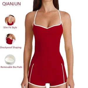 Women's Sexy Sport Bra  & High-Waist Shorts Gym Fitness Clothes Set Breathout & Four-Way Stretch Plus Size Yoga Set