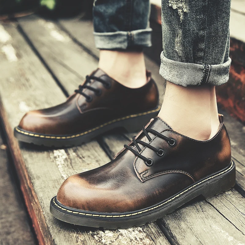 2021 New 5 Colors High Quality Men Genuine Leather Shoes Luxury Handmade Loafers Dress Shoes Comfortable Office Business Female