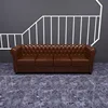 Brown + four-seater sofa