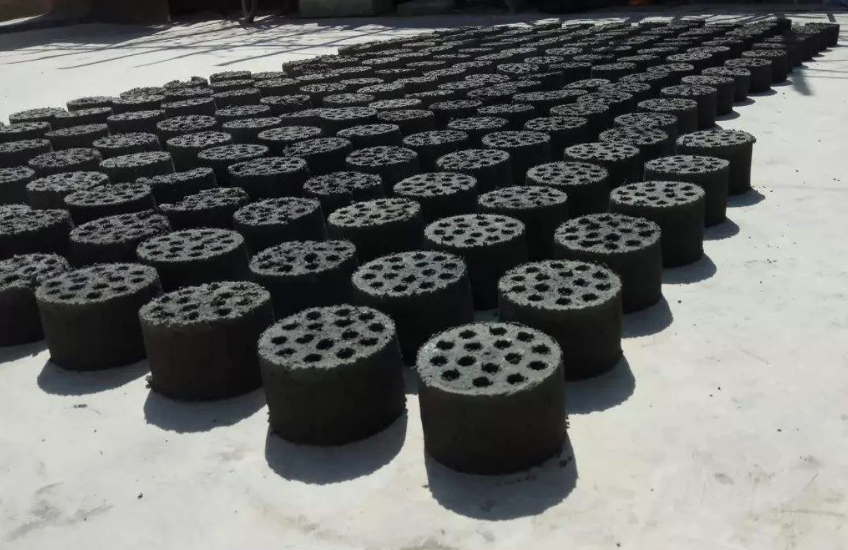 Electric Engine Honeycomb Press Hexagon Charcoal Coal Beehive Briquettes Making Machine