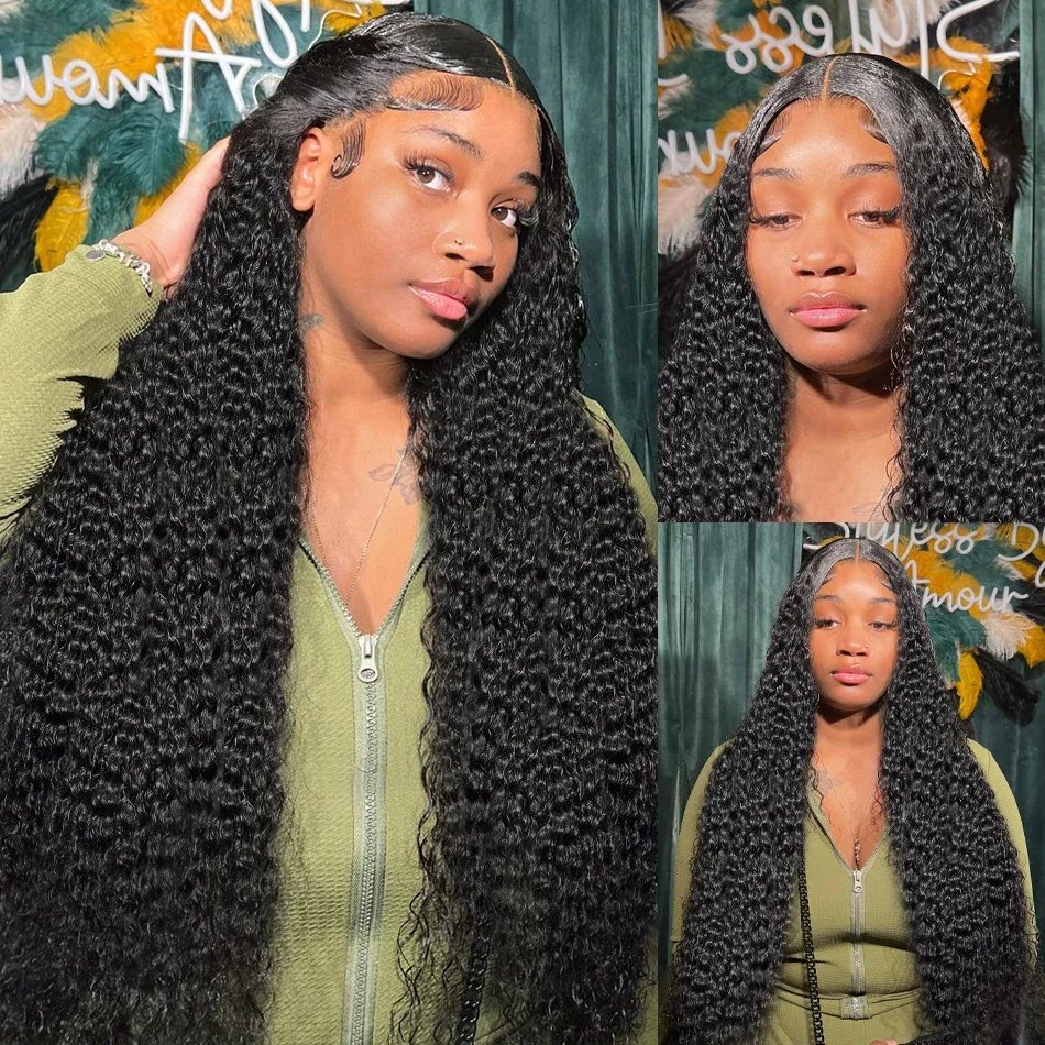 Parrucca frontale con onda profonda sciolta da 30 pollici, densità 250%, parrucca frontale con chiusura riccia in pizzo HD trasparente per donne_voghion.com