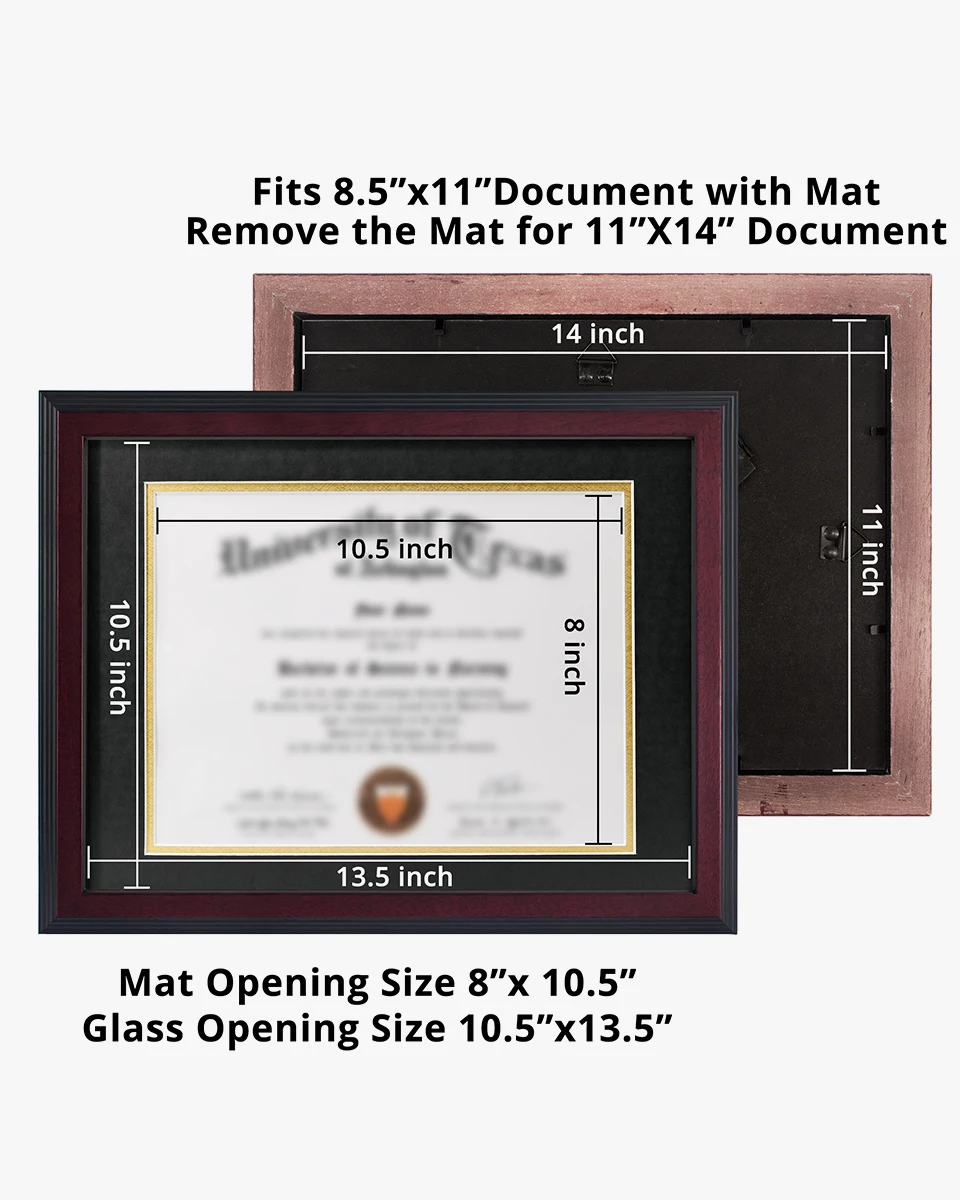 Eco-friendly award frame with natural wood grain finish detail