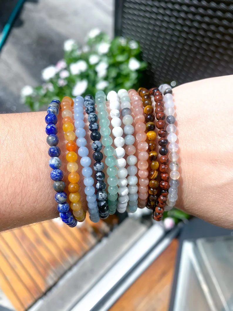 Bracciale Di Perle Di Vetro Realizzato A Mano In Braccialetto Indiano Di Perline - Foto 10