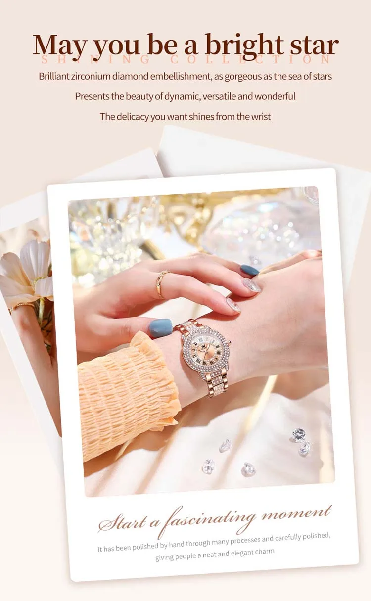 OLEVS 9943 Luxurious Made in China Lady Quartz Watch Potty 2023 Stainless Steel Band Waterproof Classic Elegant Casual Watches