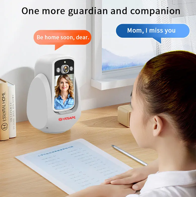 VESAFE Mini Wireless Video Call Camera Night Vision CMOS New Home Baby Monitor Plug Security Human Motion Tracking Baby Camera
