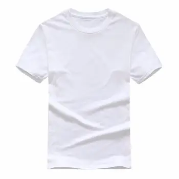 Wholesale promotional short sleeve plain white 100% cotton t shirt