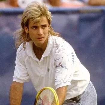 ナイキ ANDRE AGASSI アンドレ アガシ スウェット トレーナー激レア アンドレ・アガシ テニス選手 マレット パーティーウィッグ| Alibaba.com