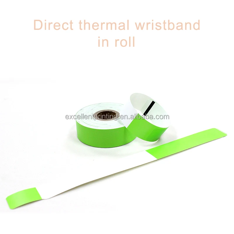 Direct Printing Thermal Wristband Roll Identification Bracelet