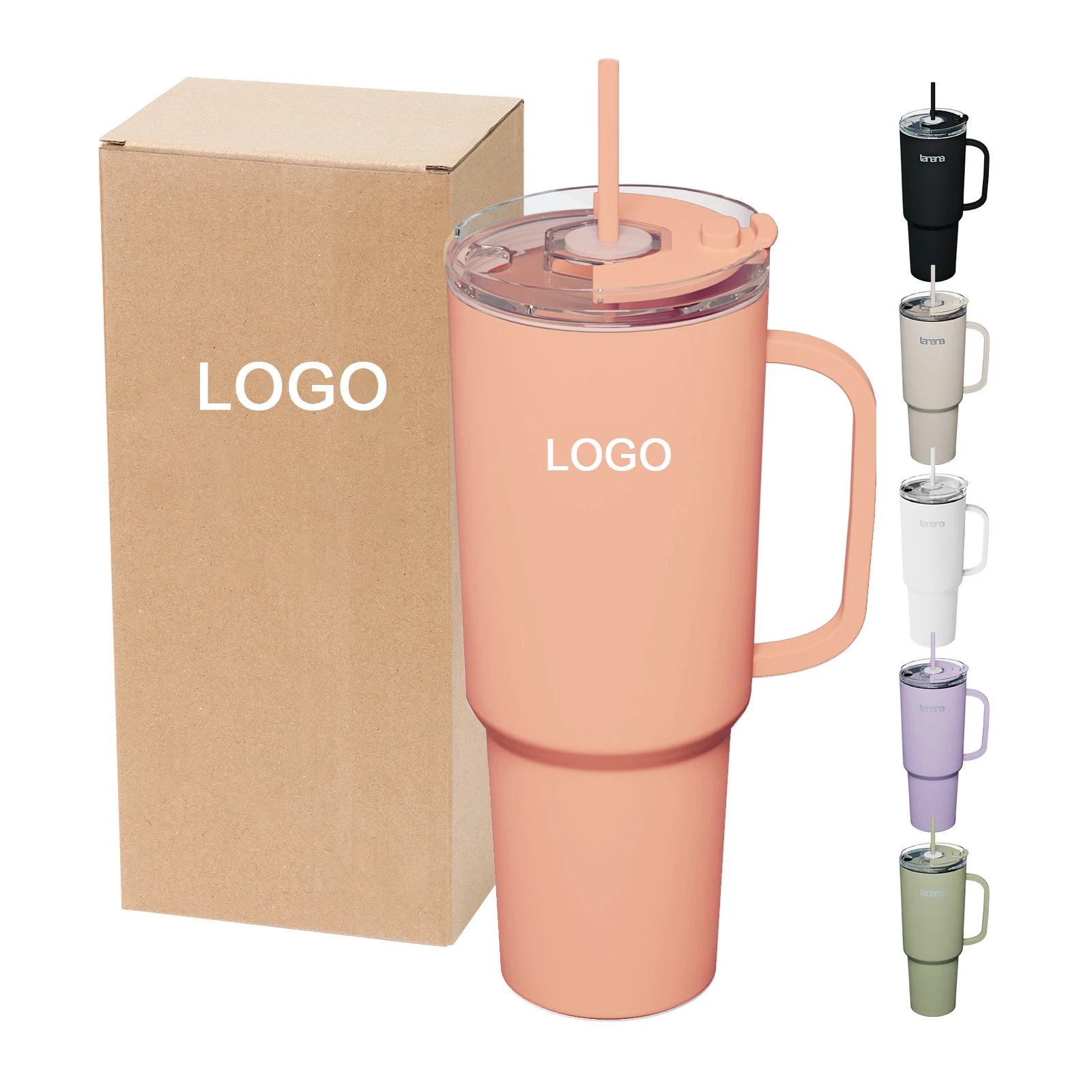 Custom Logo 40 Oz Travel Coffee Mug 304 Stainless Steel Double Wall