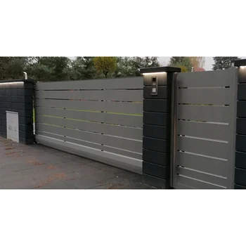 Easily assembled security boundary wall metal vertical aluminum slat fence panel