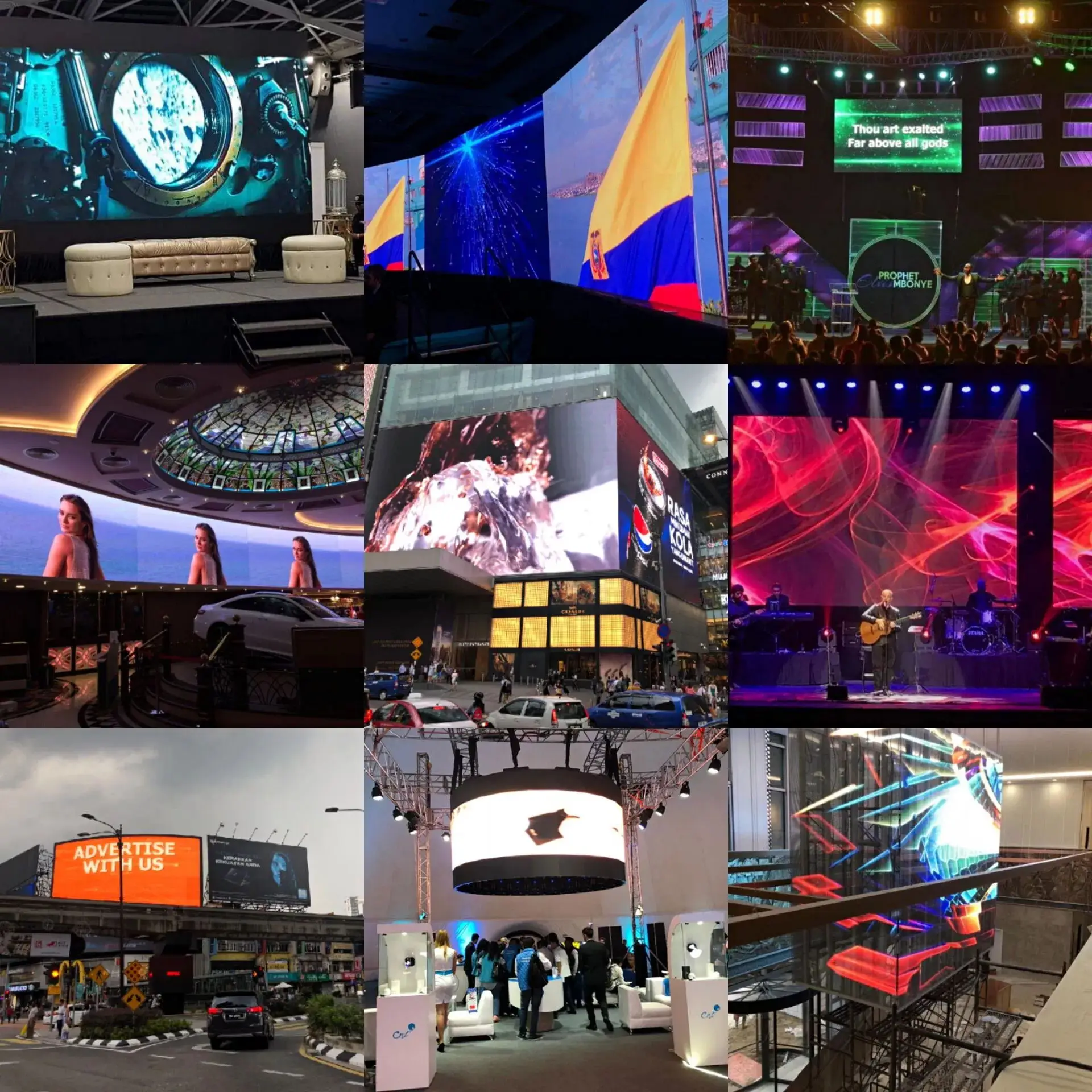 Acrylic Frame Football LED Display SMD3535 960X960 6000nit
