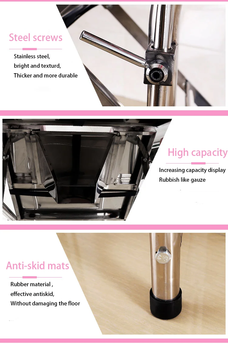 Hospital Multifunction Stainless Steel Chair Obstetric S.S.Gynecology Examination Bed