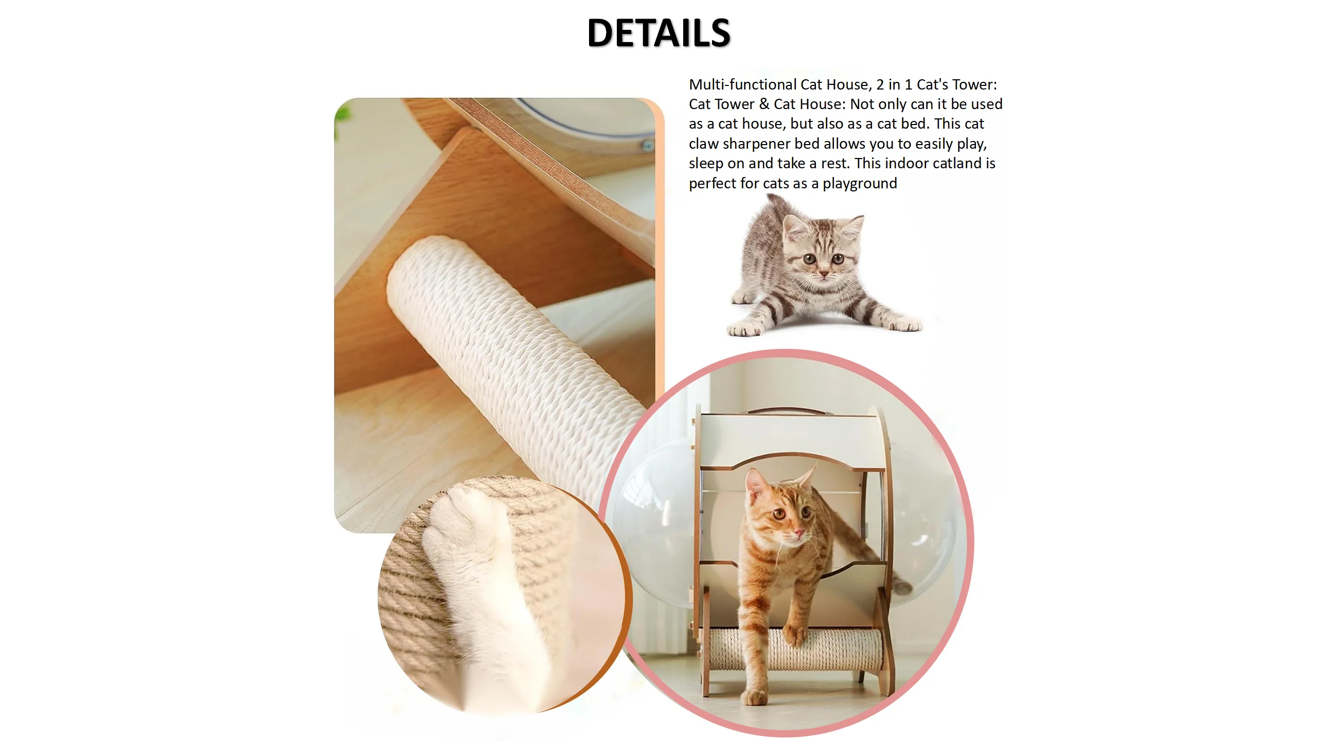 New Round Capsule cat Nest 360° No Dead Angle Bilateral Space Capsule cat Nest Portable Portable cat Nest Grasp Board cat Bed supplier